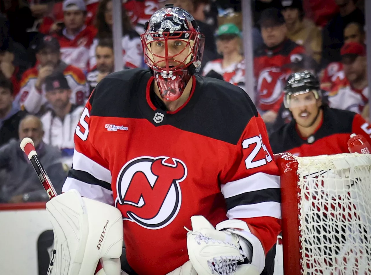 Devils’ Jacob Markstrom leaves game after being crashed into by Bruins player (UPDATE)