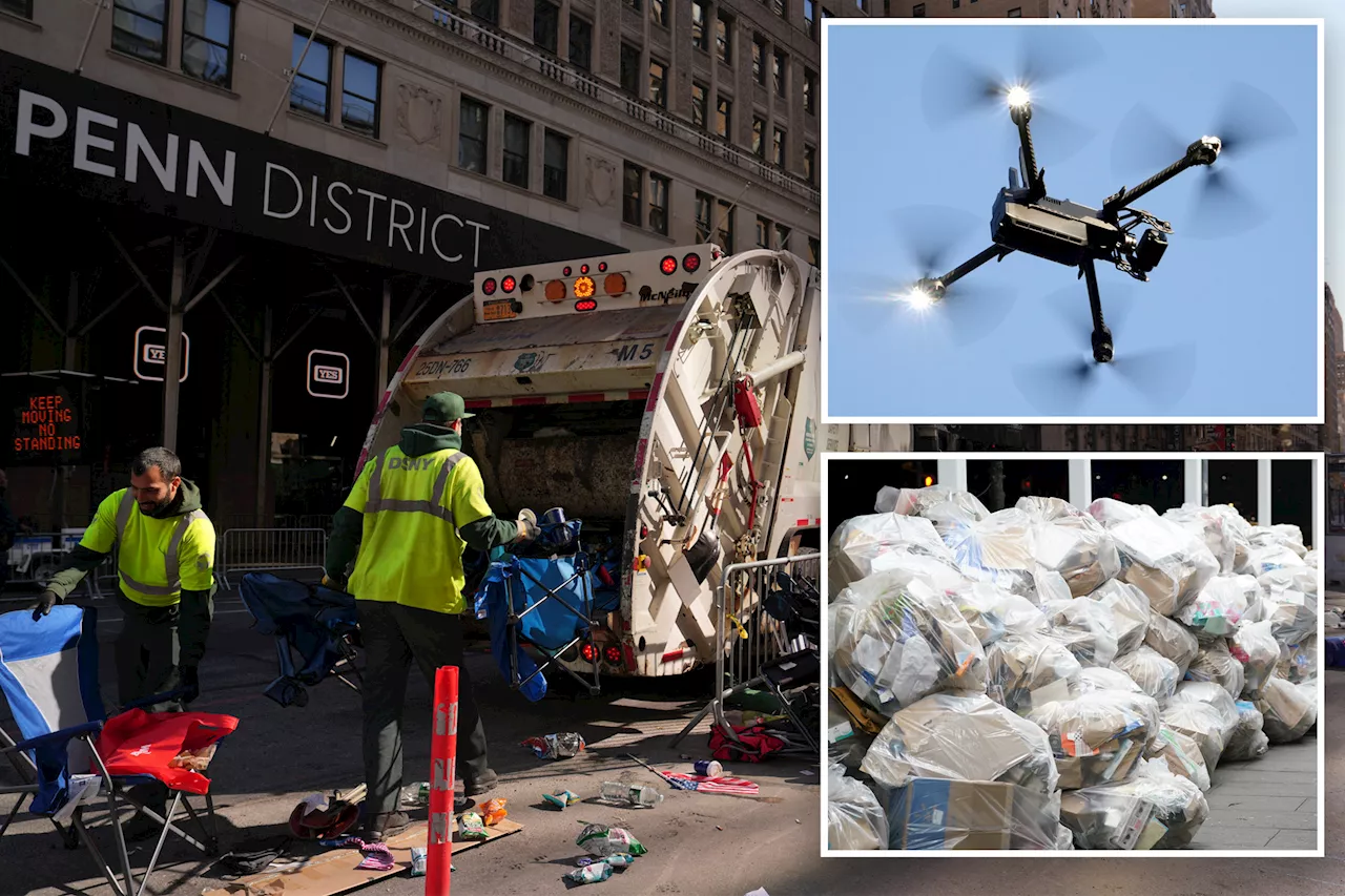 Drones used to bust suspects could one day monitor New Yorkers' garbage -- in effort to help enforce new trash bin rules