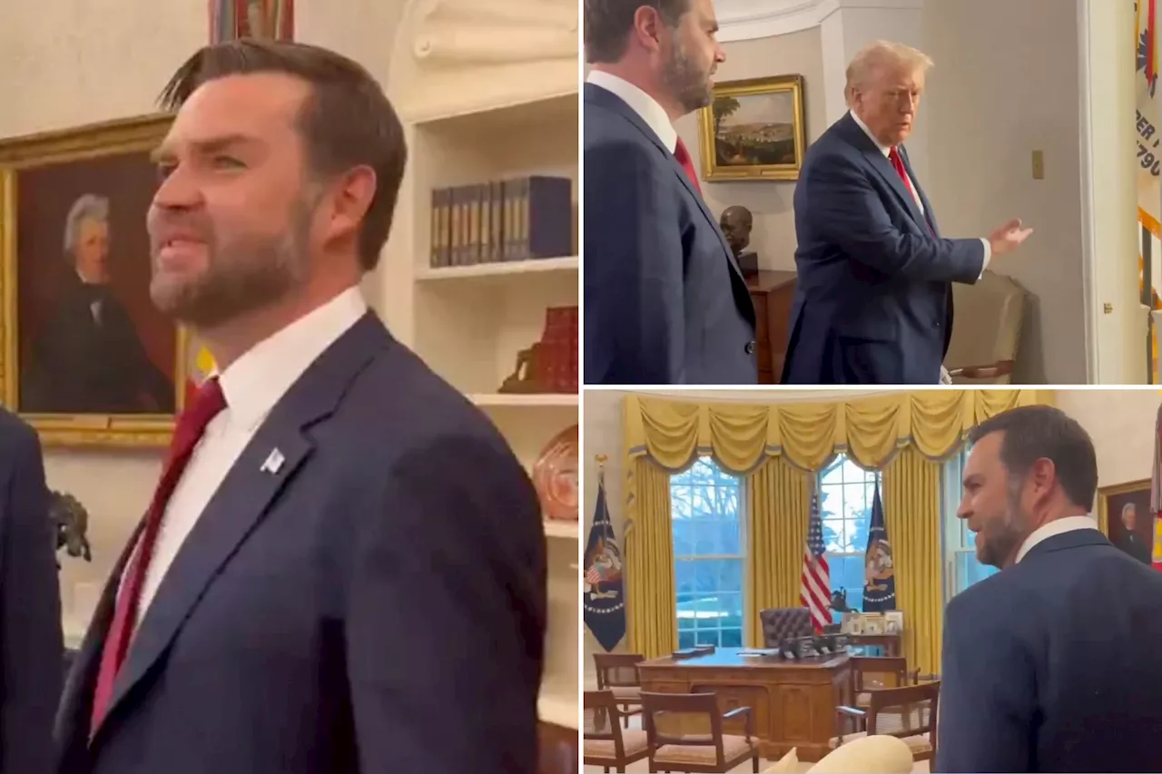 JD Vance awestruck during first visit to Oval Office, video from Speaker Mike Johnson shows: 'This is incredible'