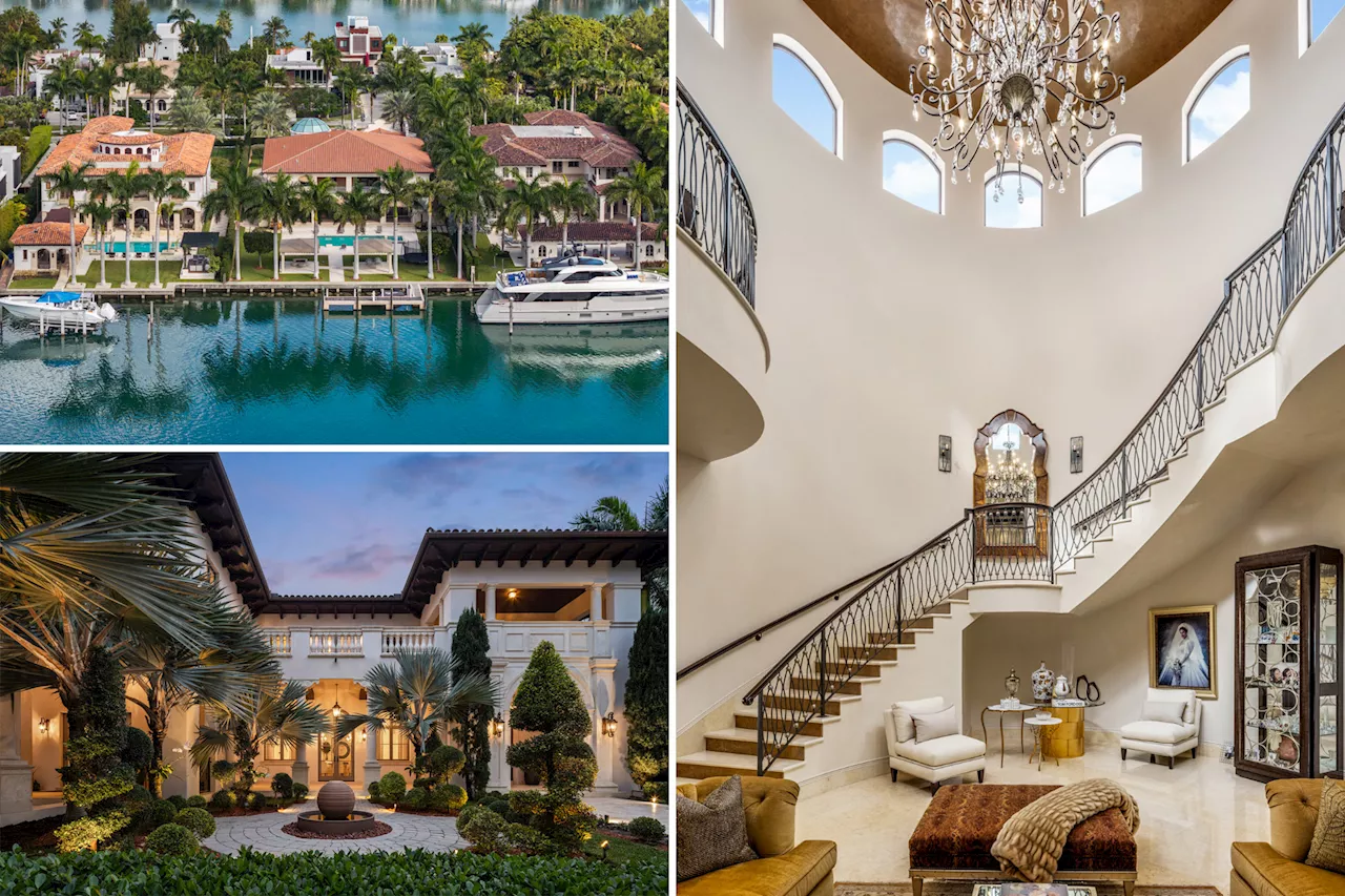 Rare waterfront triple-home Miami Beach compound lists for $150M -- a local record