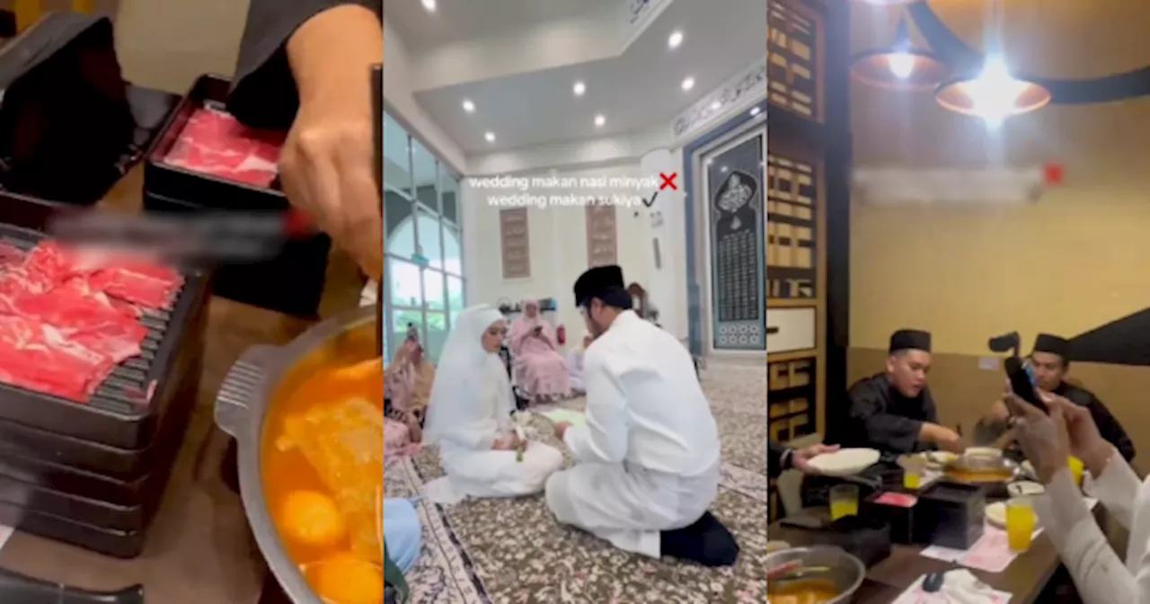 Pengantin Bawa Semua Tetamu Makan Ke Suki-Ya Lepas Nikah, Simple & Tak Pernah Dibuat Orang