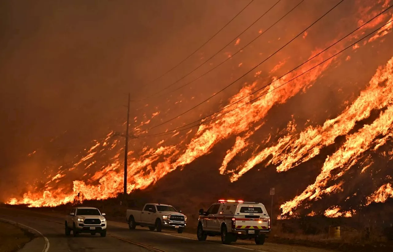 Mass evacuations after explosive new fire erupts near Los Angeles