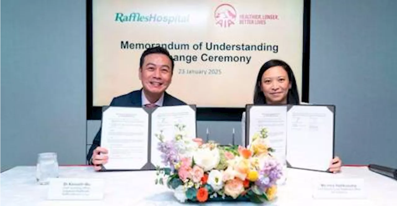 AIA Singapore partnering with Raffles Hospital to boost accessibility of quality healthcare in Singapore