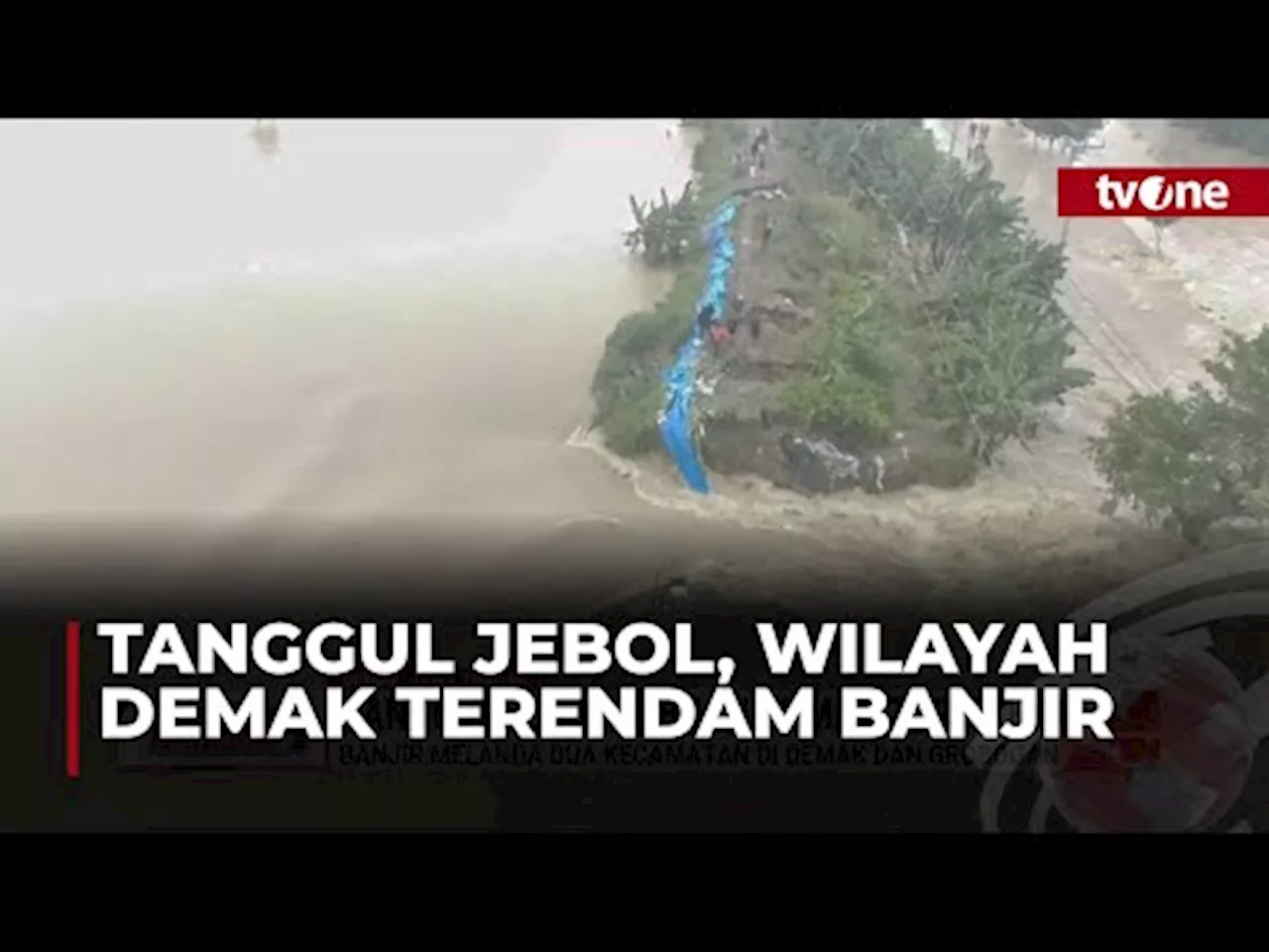 Banjir Berarus Deras Menerjang Rumah Warga di Demak