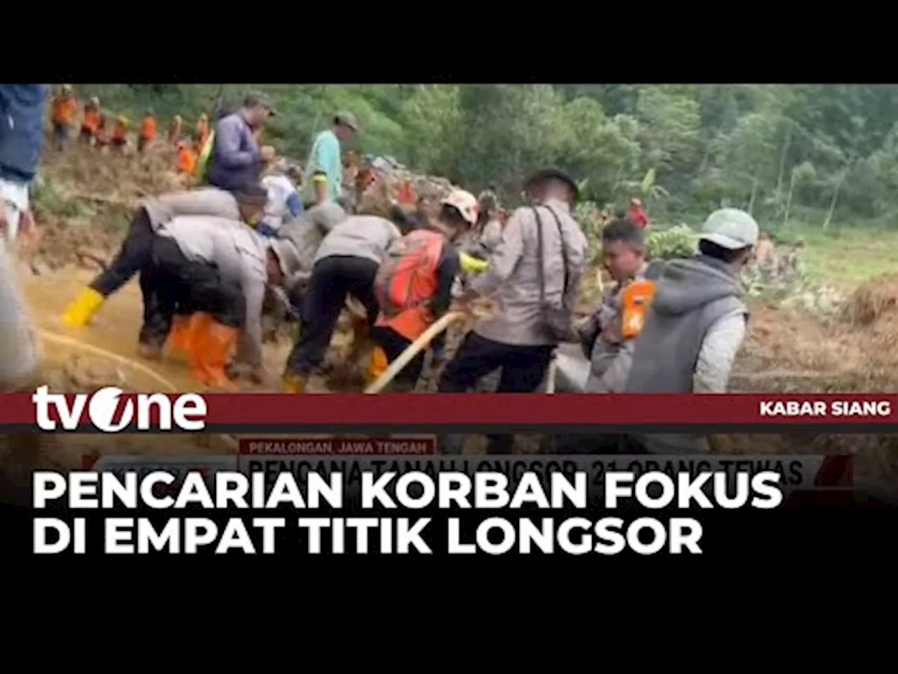 Tim Gabungan Terus Lakukan Pencarian Korban Hilang Bencana Longsor Pekalongan