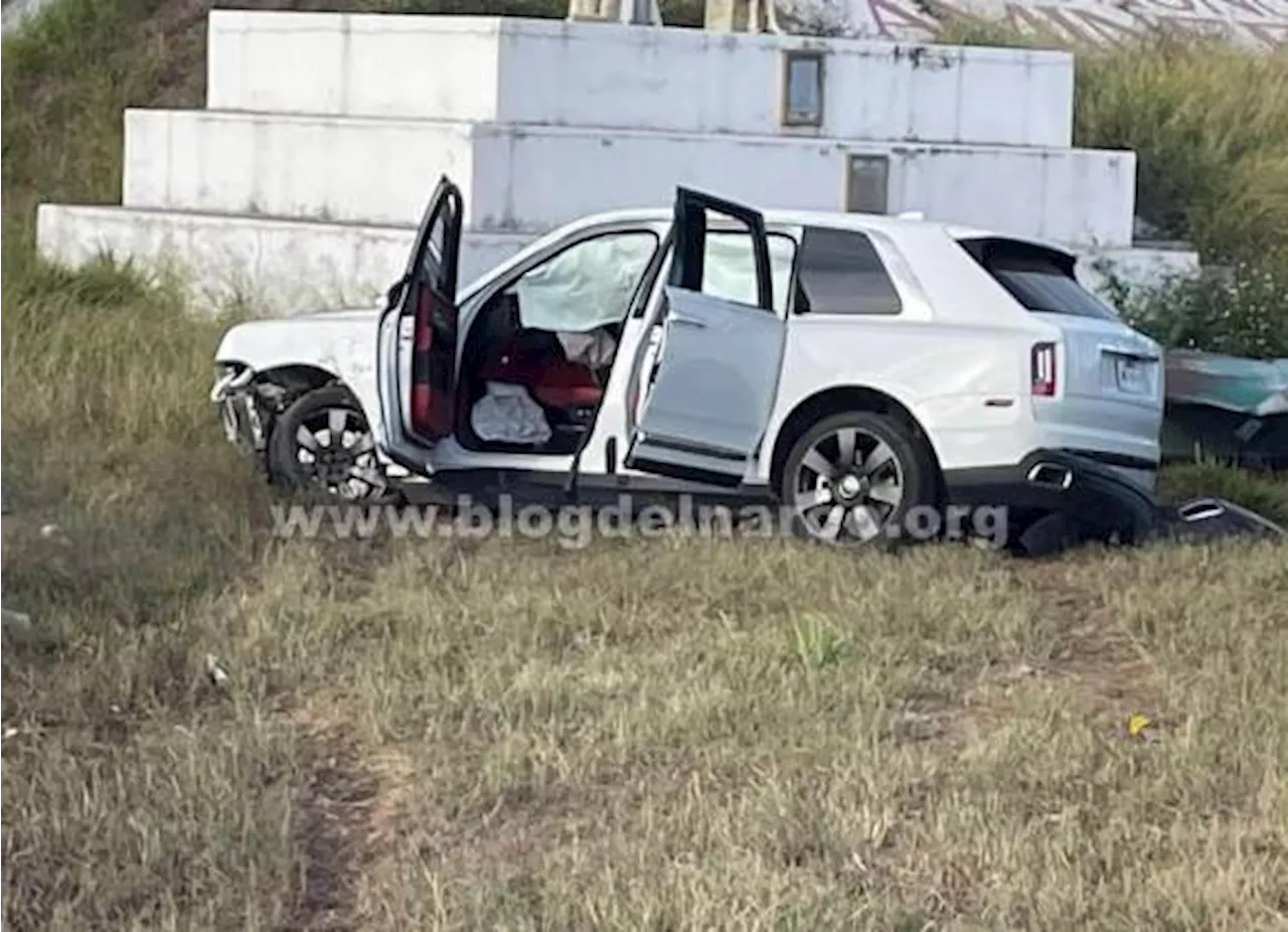 Vinculan accidente vial de lujosa camioneta Rolls-Royce con Los Chapitos, en Nayarit