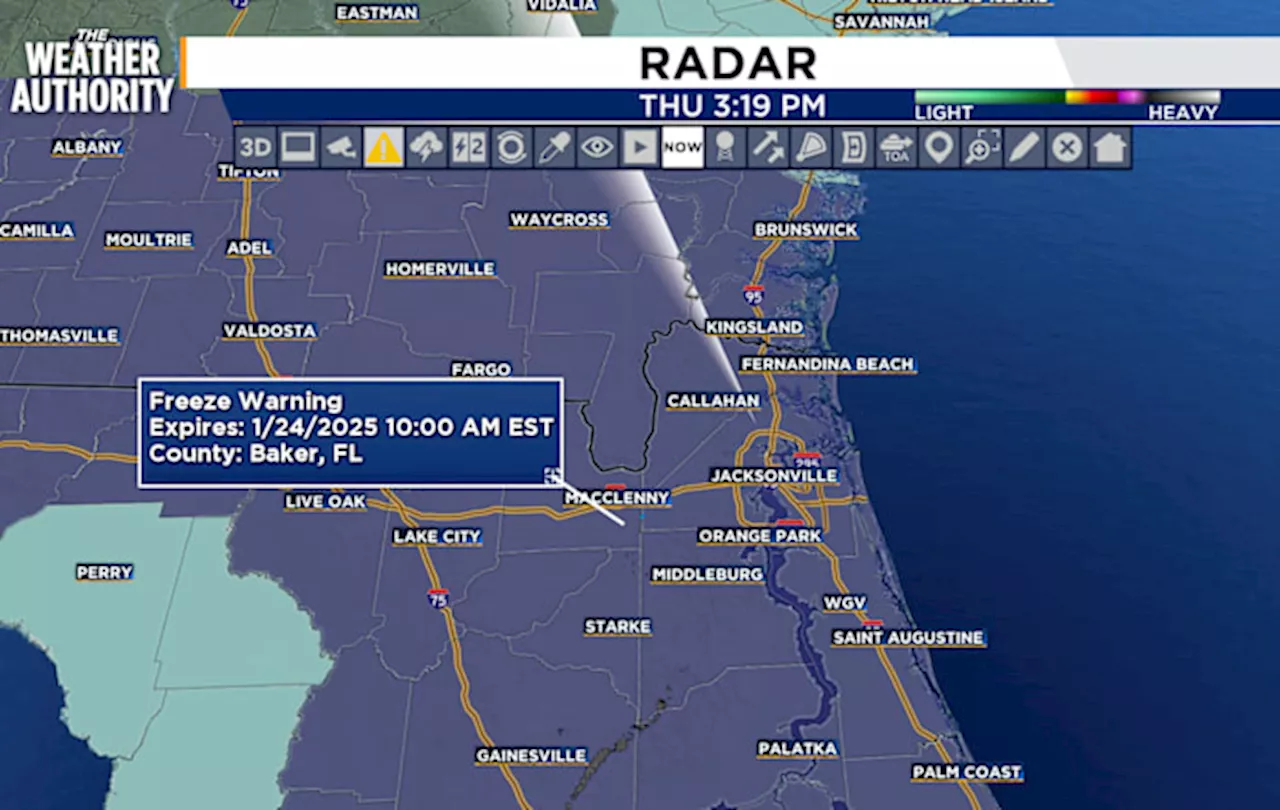 Freeze Warning Issued for Northeast Florida