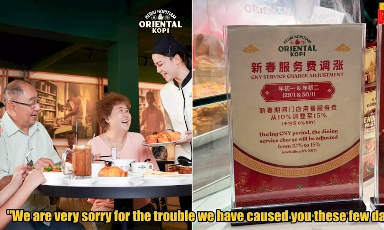 Eatery Oriental Kopi Agrees to Keep Service Charge Unchanged After Backlash