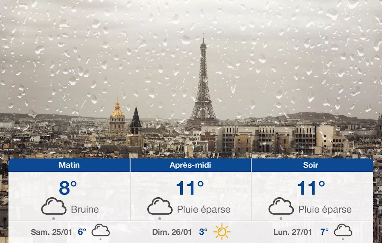 Météo Paris : Cieux Moussards et Pluies Eparses