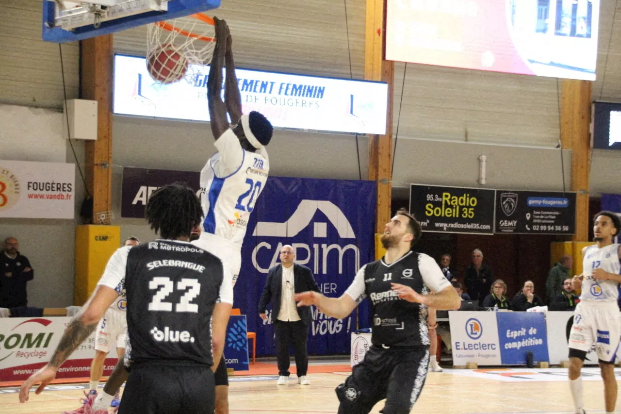 Basket (N1) : Fougères s'impose contre Rennes au terme d'un match de folie