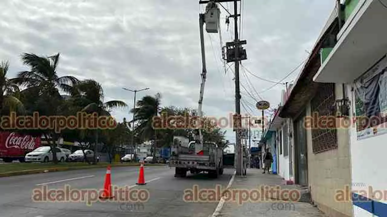 Por “nortazo” del martes, hasta este jueves seguían sin luz, en Veracruz Puerto