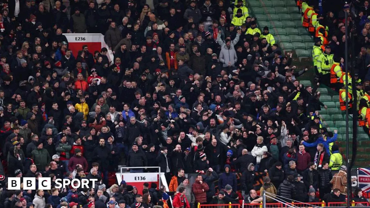 Manchester United investigating Rangers fans in home sections at Old Trafford for Europa League game