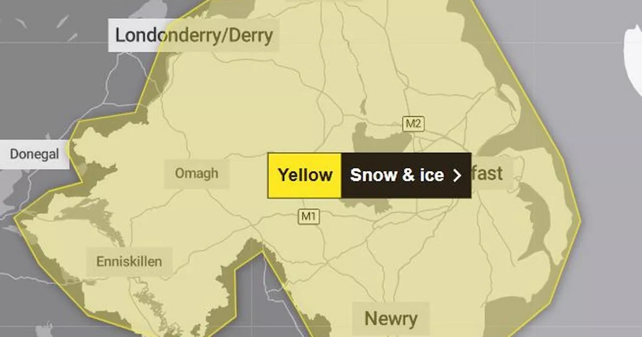 Met Office issues new weather warning for snow and ice across NI