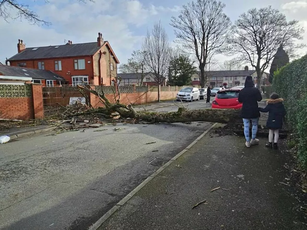 Storm Éowyn Causes M6 Closure and Disruption in Preston