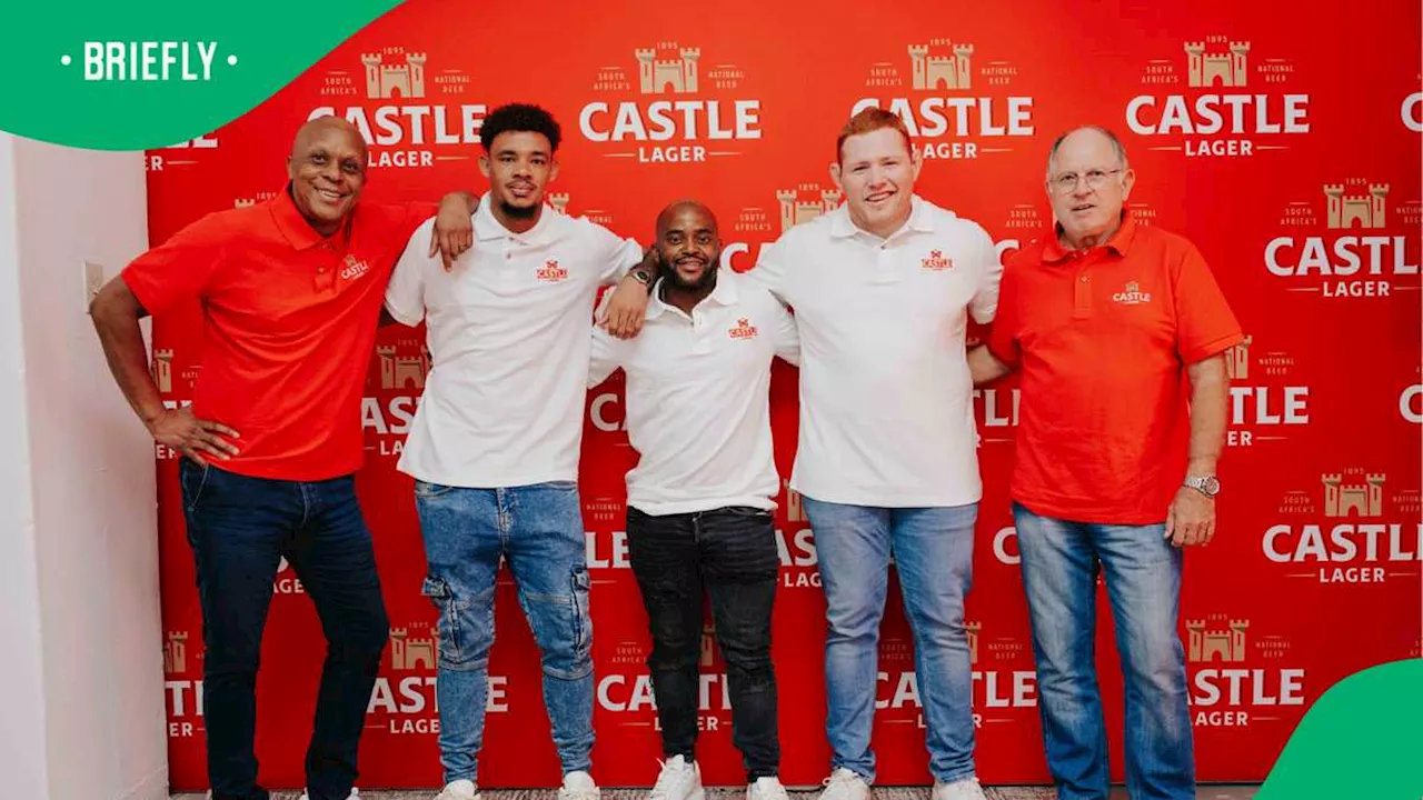 Doctor Khumalo Hangs Out With Temba Bavuma and Ronwen Williams at Castle Lager Launch