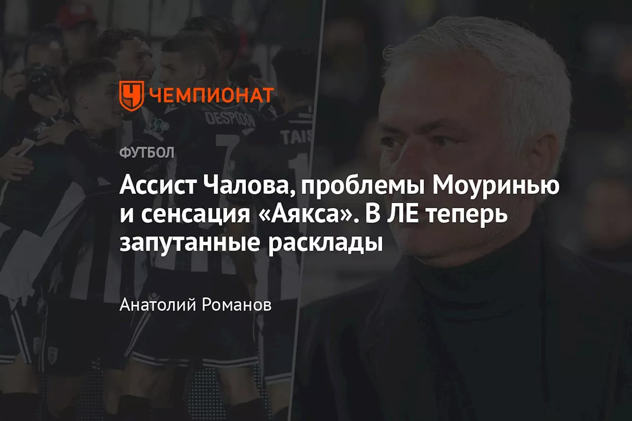 Ассист Чалова, проблемы Моуринью и сенсация «Аякса». В ЛЕ теперь запутанные расклады