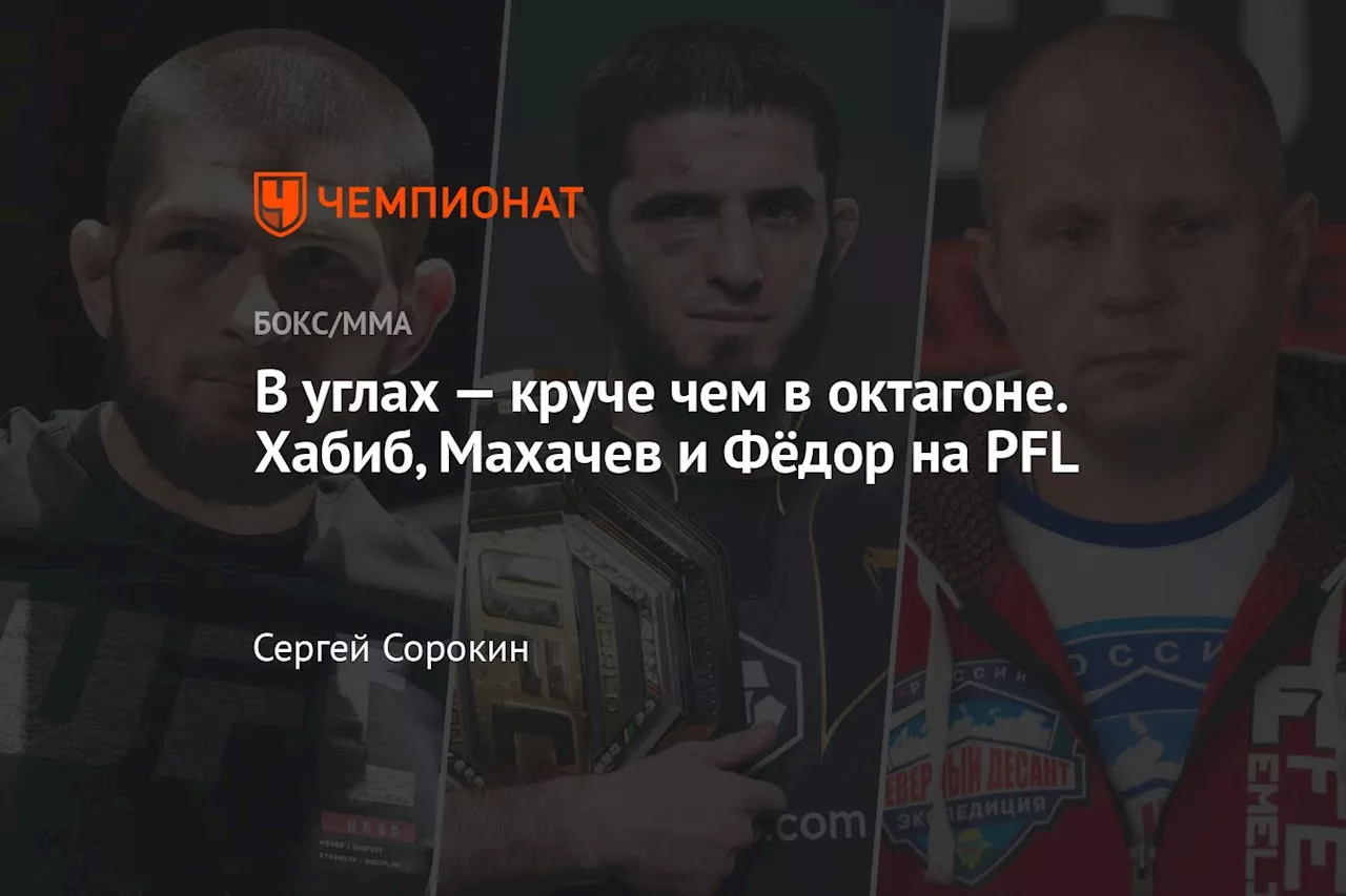 В углах — круче чем в октагоне. Хабиб, Махачев и Фёдор на PFL