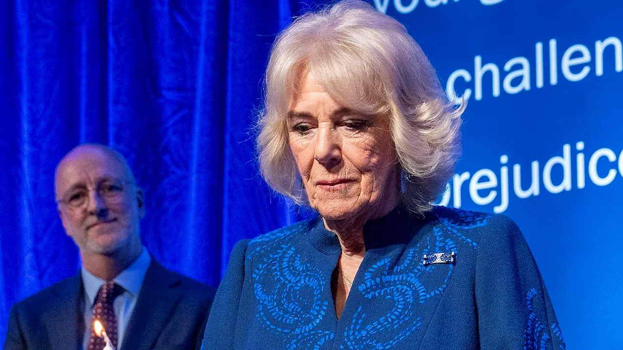 Queen Camilla warns against 'being complacent' to prejudice as she echoes Holocaust survivor's...