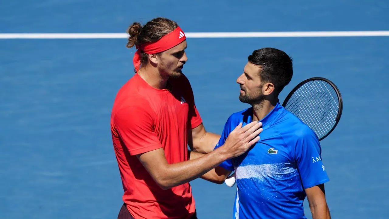 Zverev rebate vaias a Djokovic após desistência no Australian Open