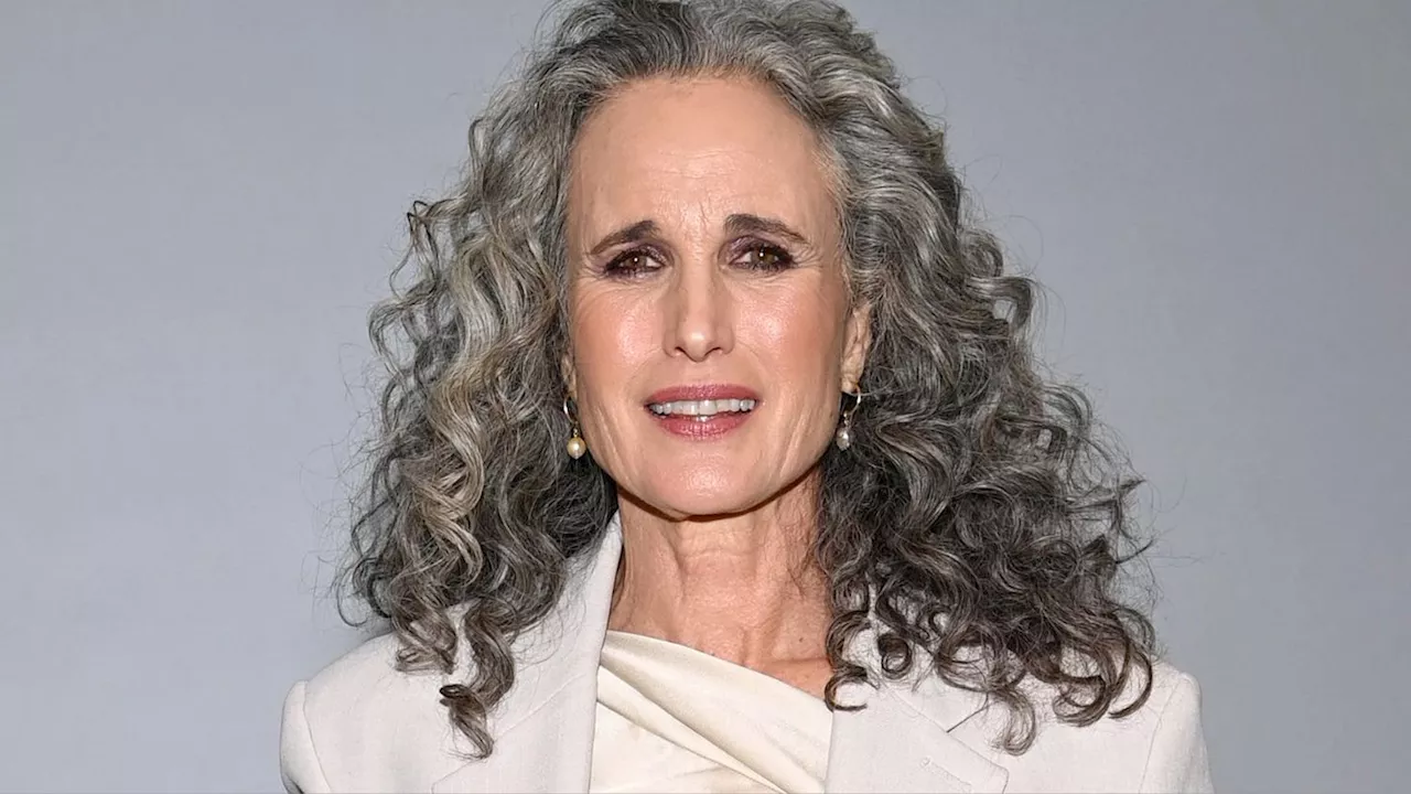 Andie MacDowell Radiates Confidence in White Pantsuit at New York City Event