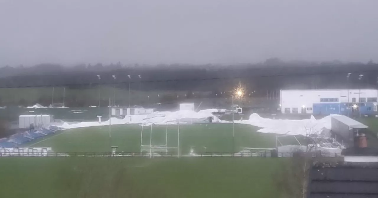 Connacht GAA Air Dome destroyed as Storm Eowyn batters the country