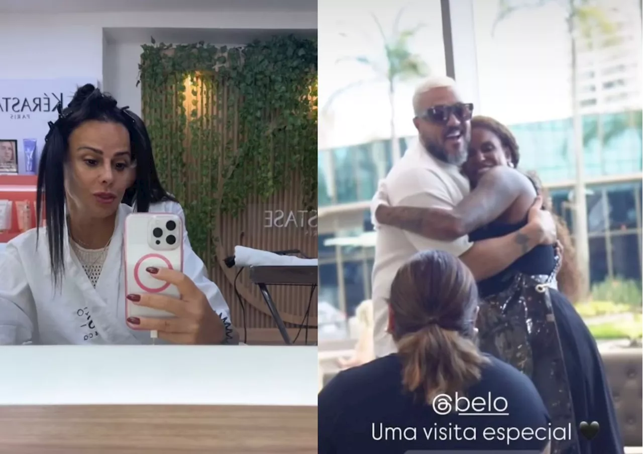 Climão? Viviane Araújo quase esbarrou com Belo em salão no Rio