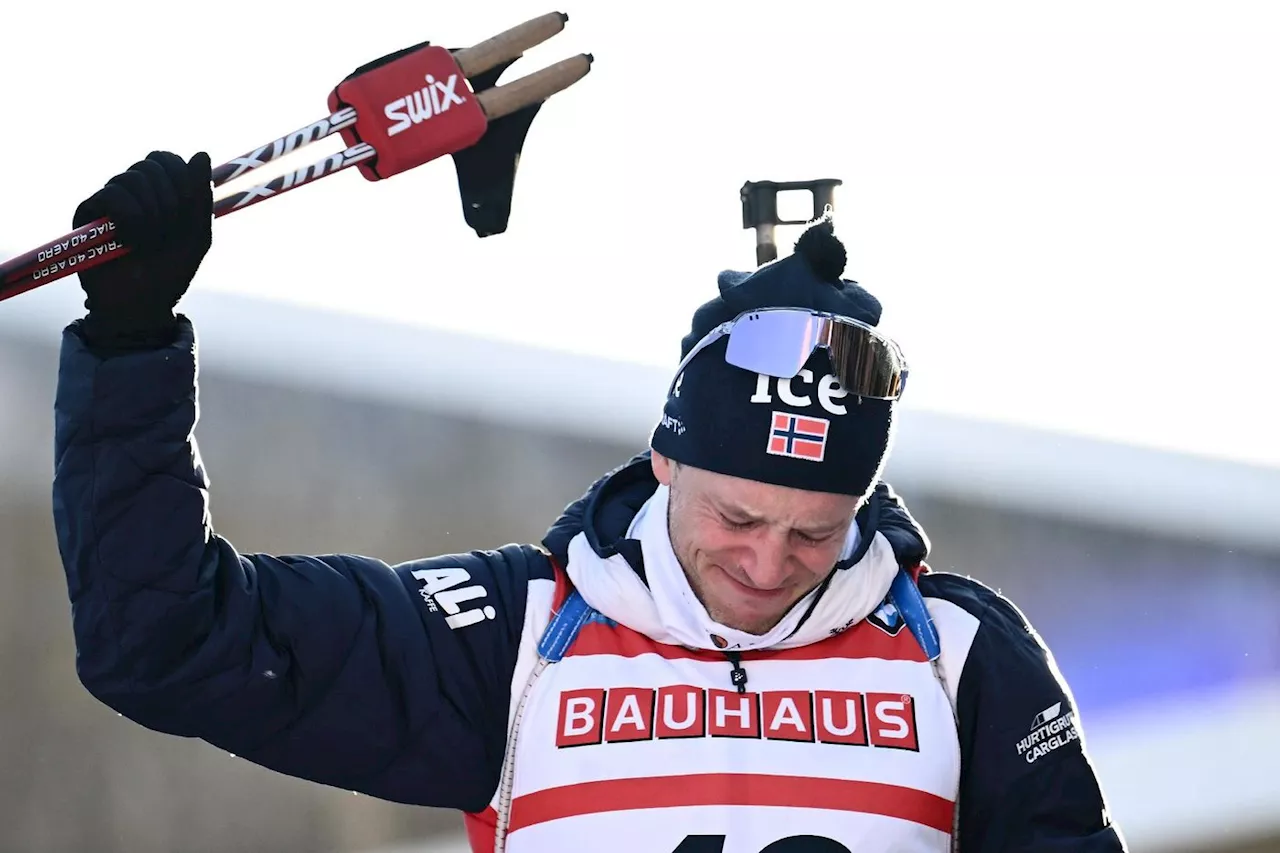 Biathlon: une victoire à Anterselva et des larmes, Tarjei Boe prépare ses adieux