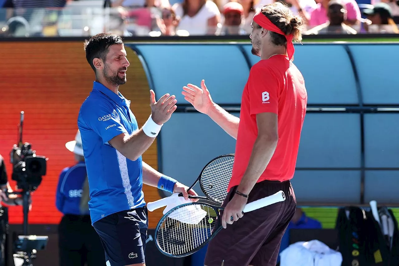 Open d'Australie: Zverev remporte sur abandon son combat contre Djokovic