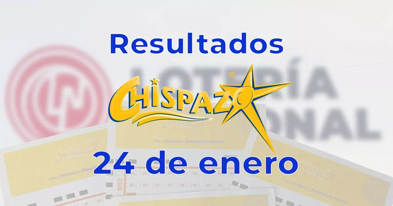 Resultados del Chispazo de hoy 24 de enero del 2025. Ve los números ganadores