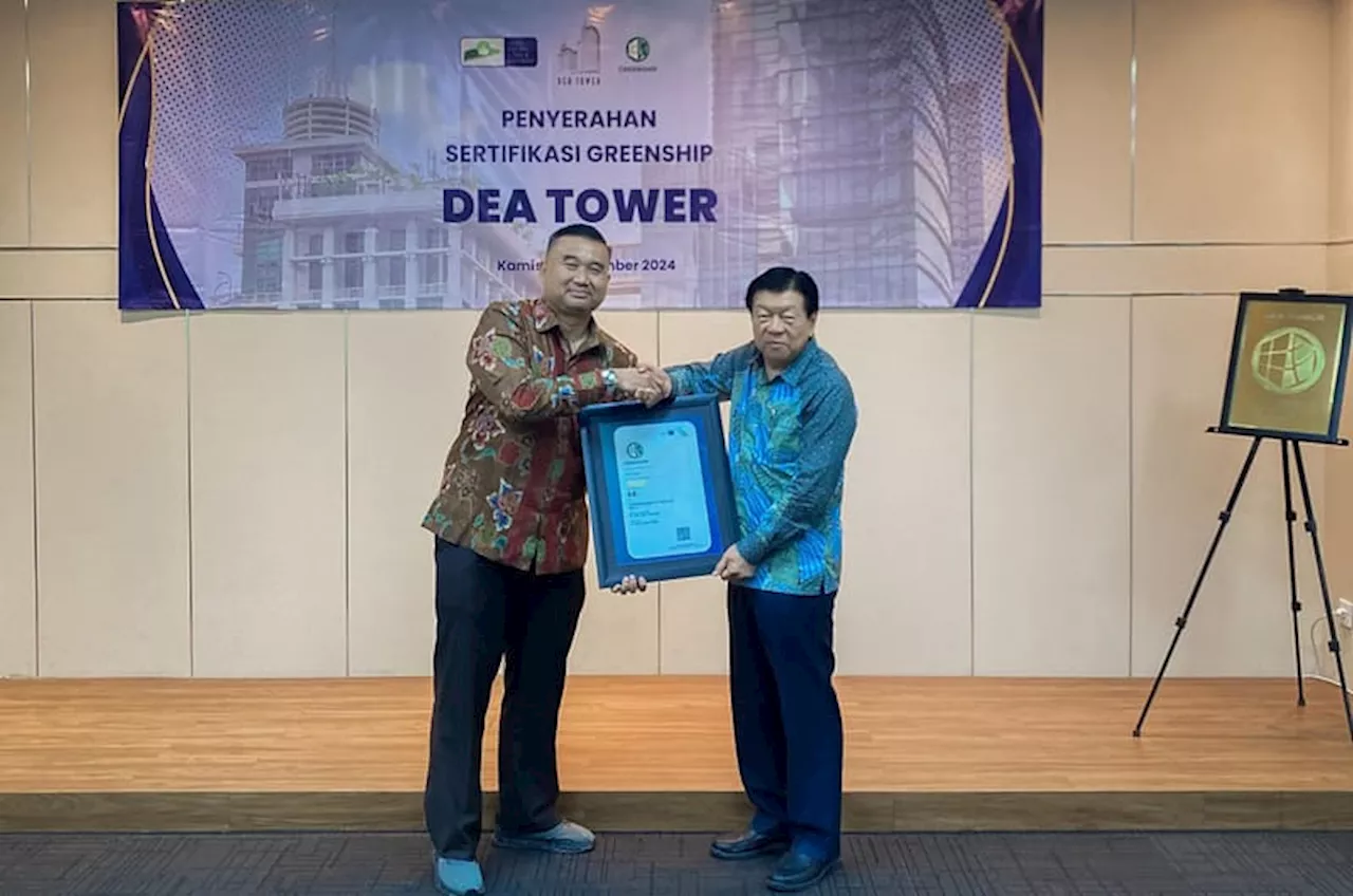 DEA Tower Raih Sertifikasi Greenship Existing Building Peringkat Gold