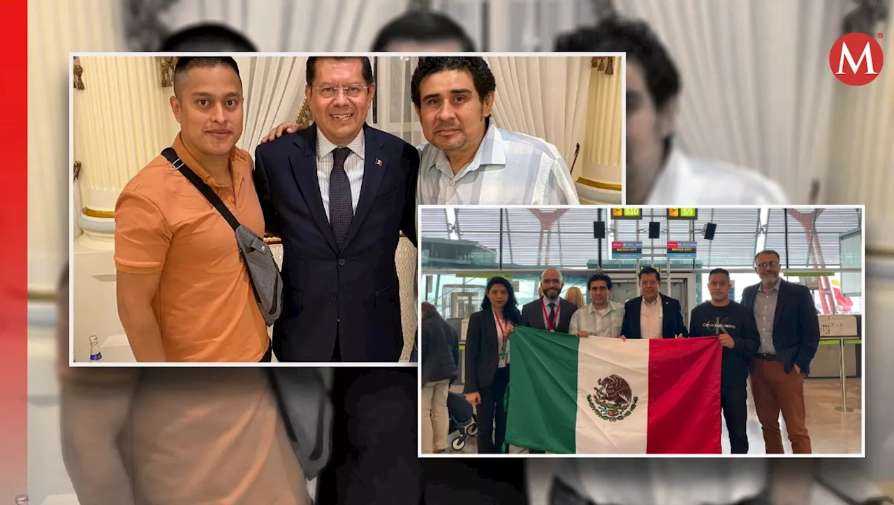 Aterrizan en el AICM mexicanos secuestrados en el buque Galaxy Leader