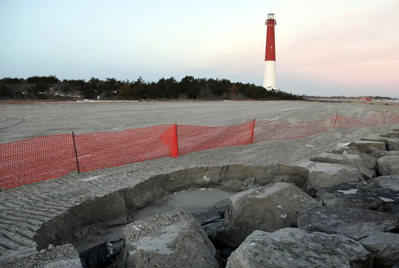 Sand Collapses Near Barnegat Lighthouse Jetty, Creating Safety Concerns