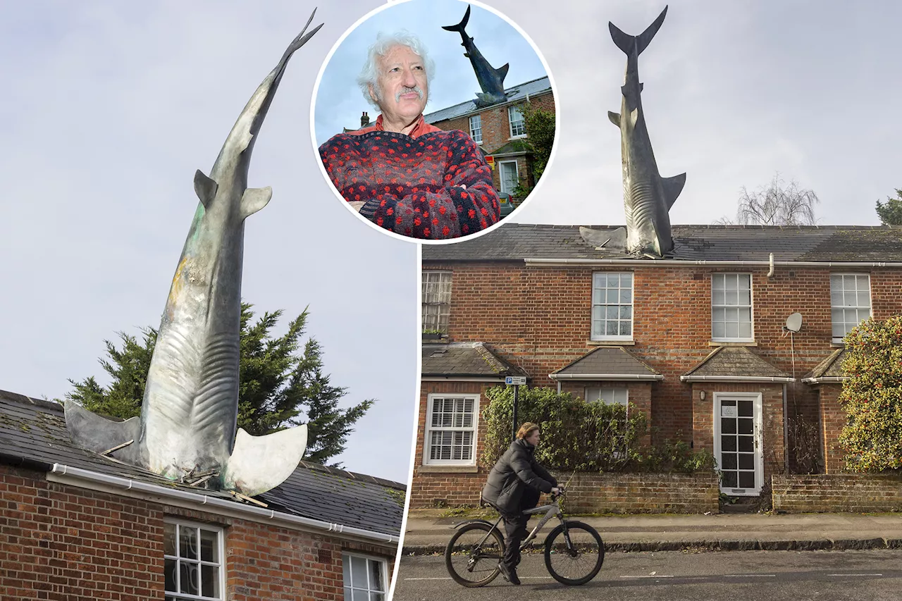 House with 25-foot shark coming out of roof now accepting renters after years-long battle with town: 'Ponder its deeper meanings'