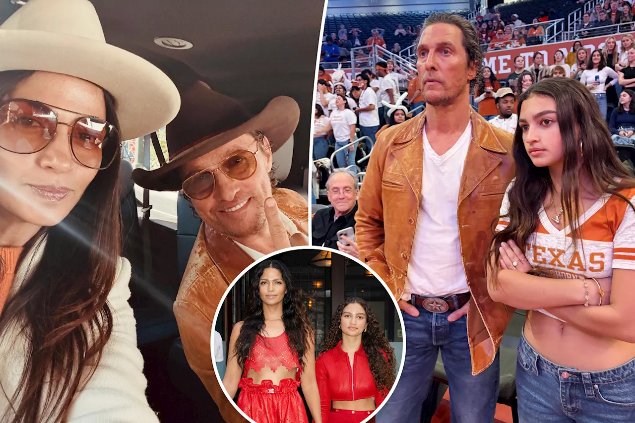 Matthew McConaughey's daughter Vida, 15, is mom Camila Alves' twin at basketball game