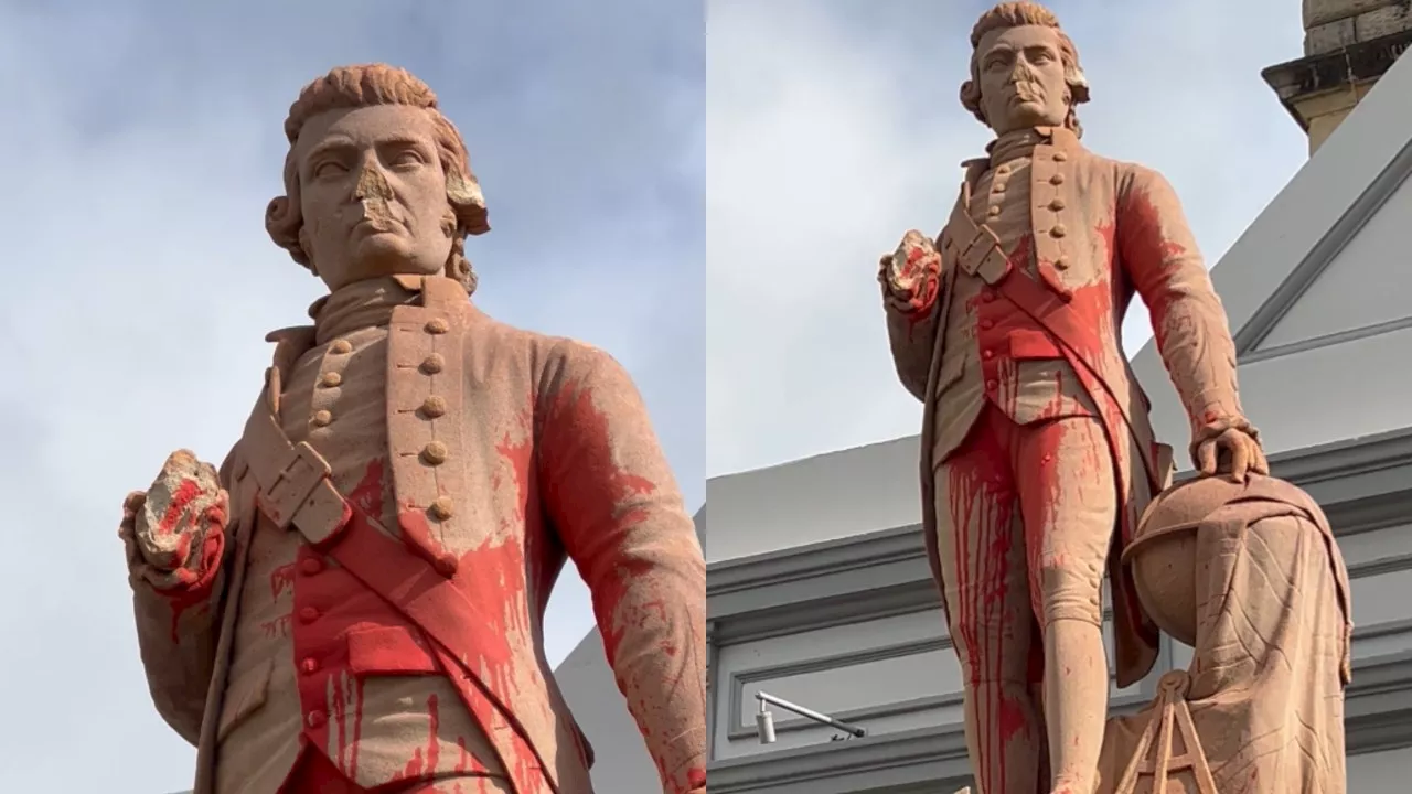 Captain Cook statue horrifically vandalised ahead of Australia Day