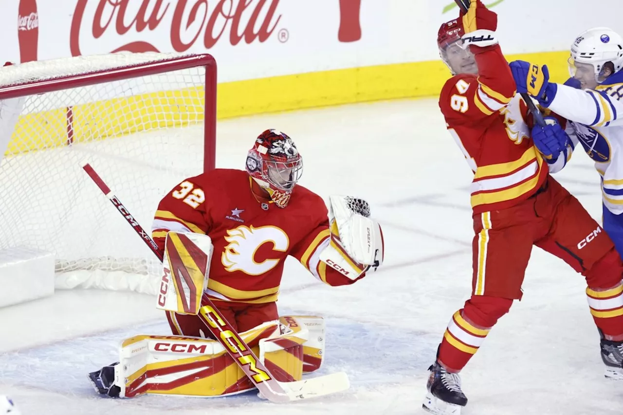 Three-point night from Huberdeau helps Flames to 5-2 win over Sabres