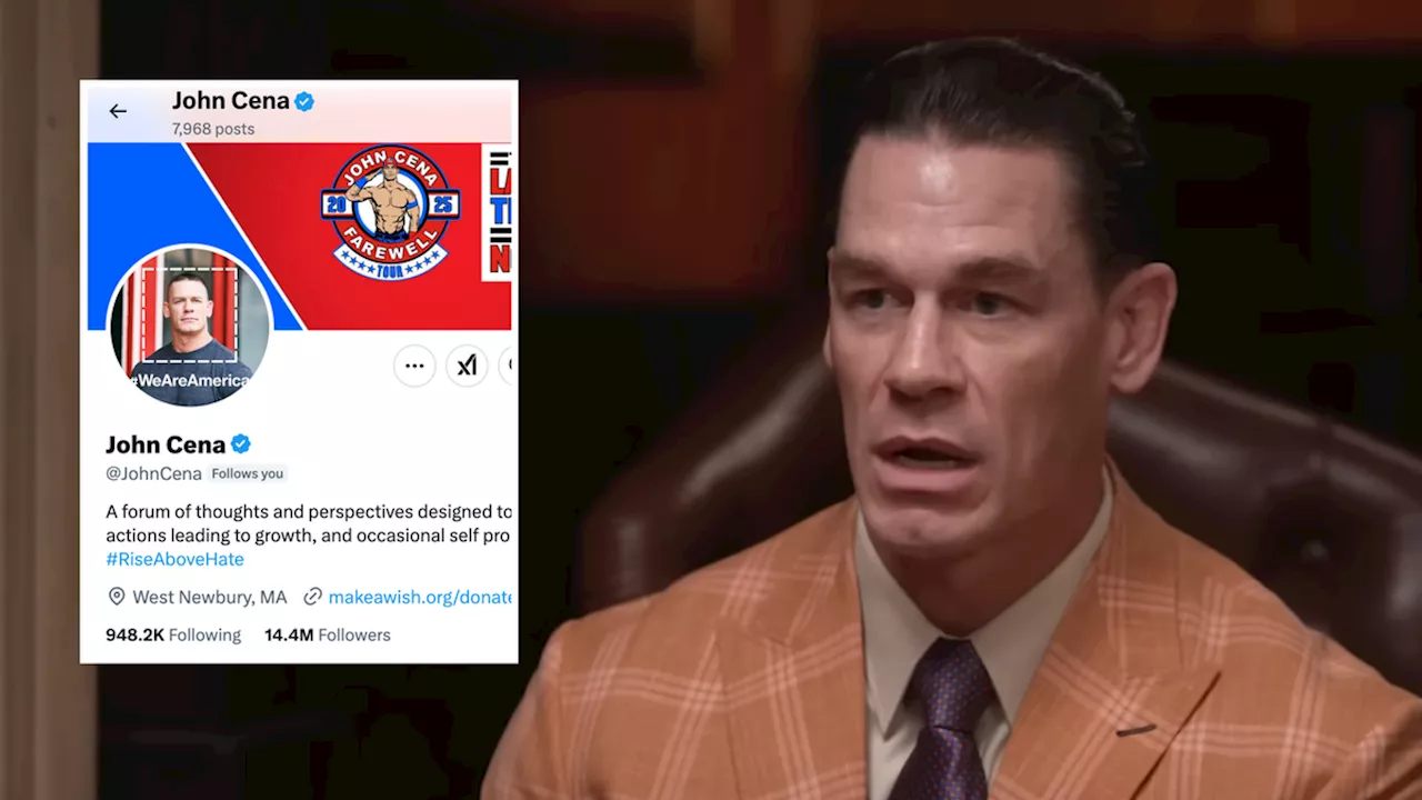 John Cena has explained why he follows over 800,000 random people on Twitter