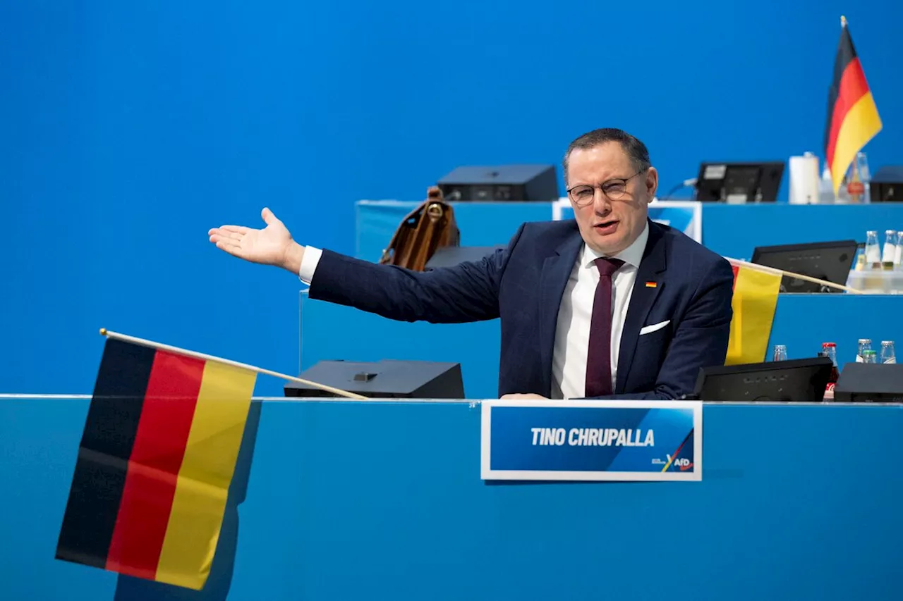 AfD-Chef Chrupalla spricht in Hamburgs Ebert-Halle