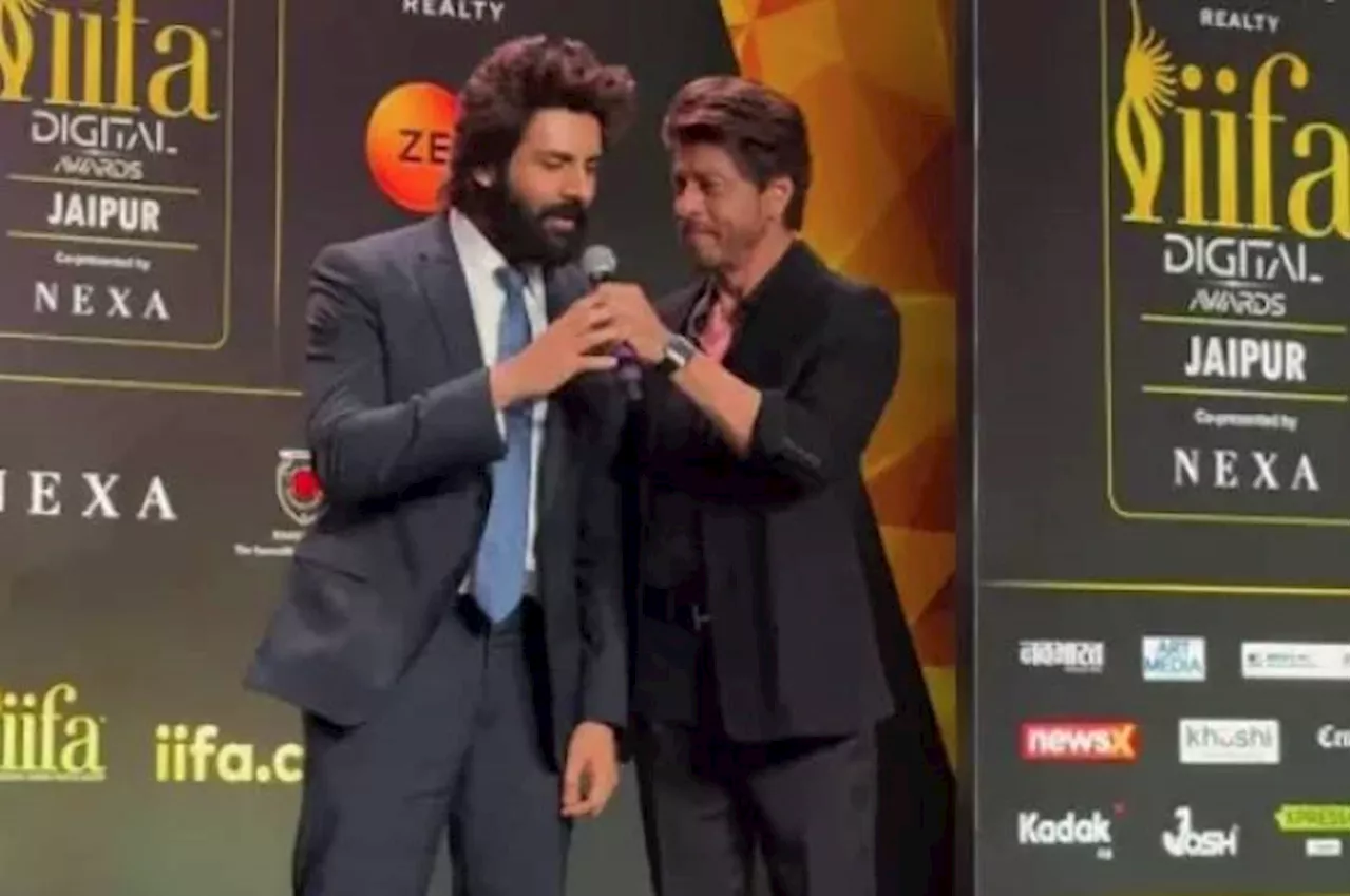 Shah Rukh Khan and Kartik Aaryan share stage at IIFA 2025 pre-event