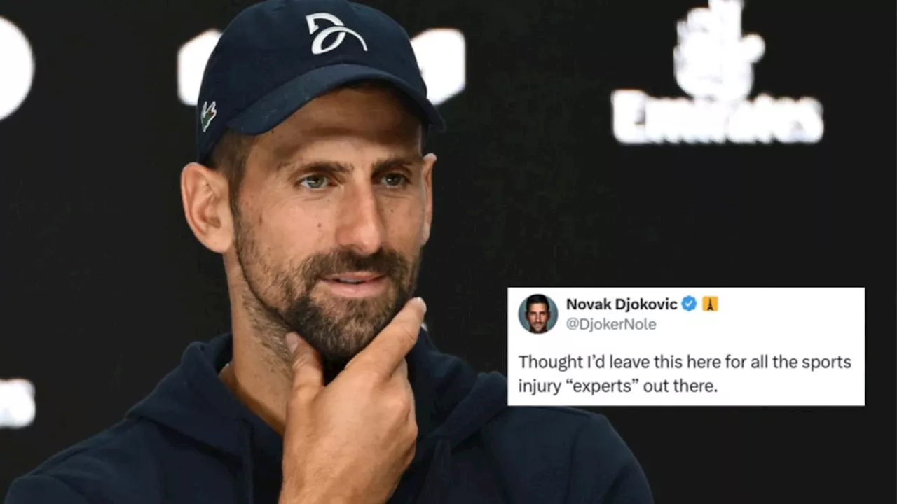 Novak Djokovic sledges ‘experts’ with new injury revelation after Australian Open retirement