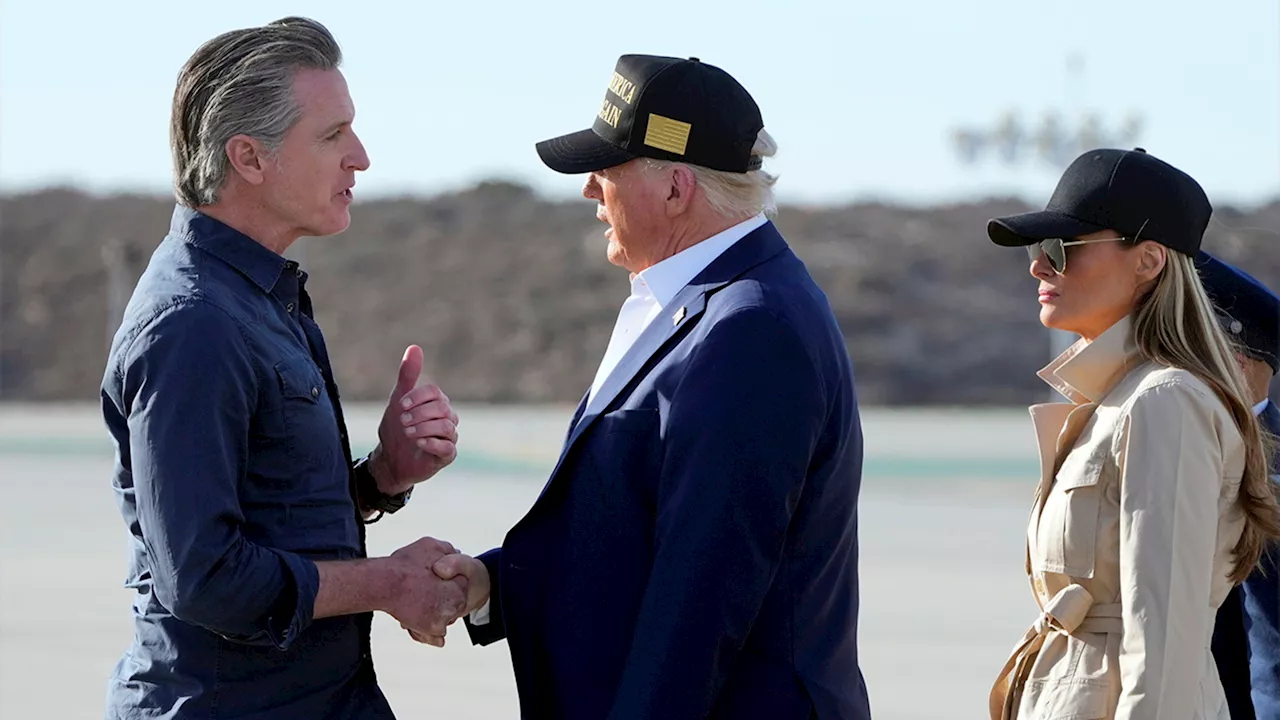 Trump Visits California Wildfire Damage Amidst Feud with Newsom