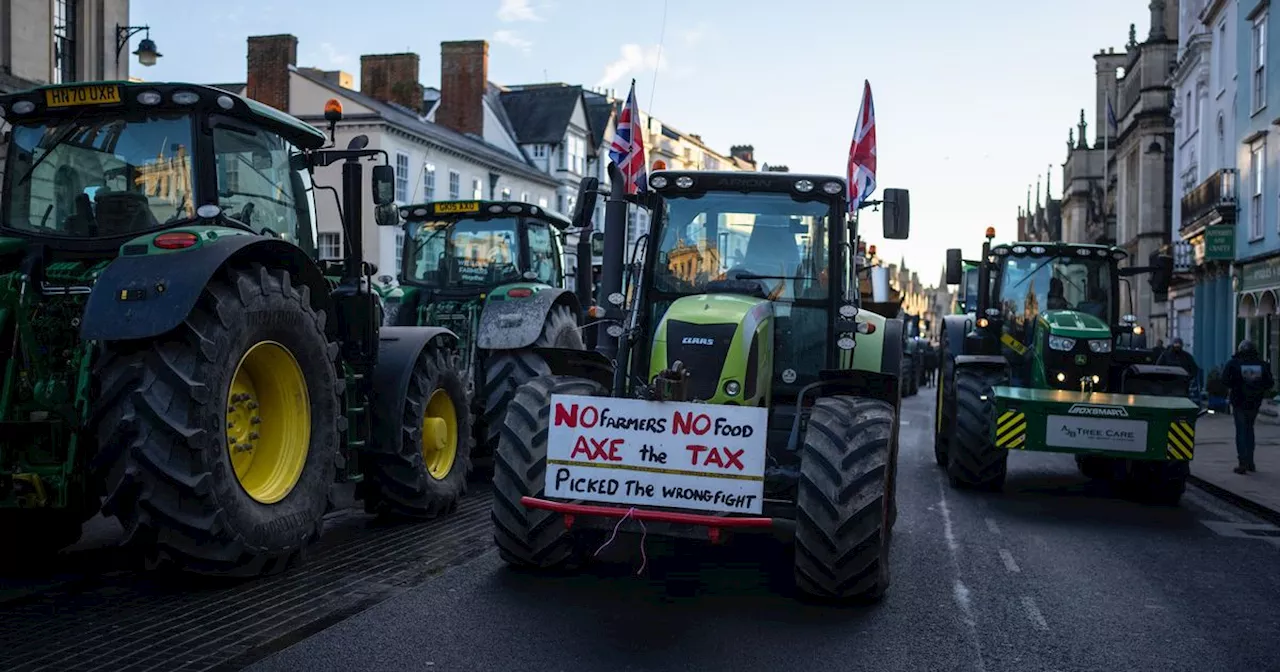 NI traffic chaos ahead as farmers roll tractor convoys into town in tax protest