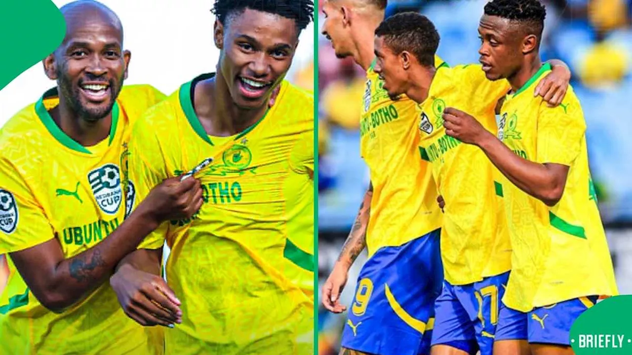 10-Man Sundowns Survive Golden Stars’ Scare in Nedbank Cup Last 32 Tie