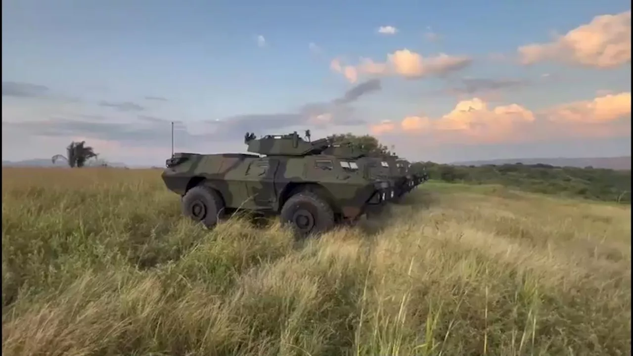 Los vehículos blindados desplegados en el Catatumbo para las operaciones militares contra el Eln