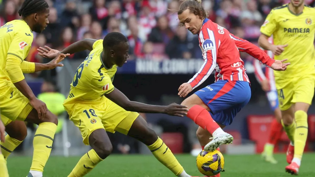 L'Atletico non sa più vincere: 1-1 col Villarreal. E il Real Madrid ringrazia