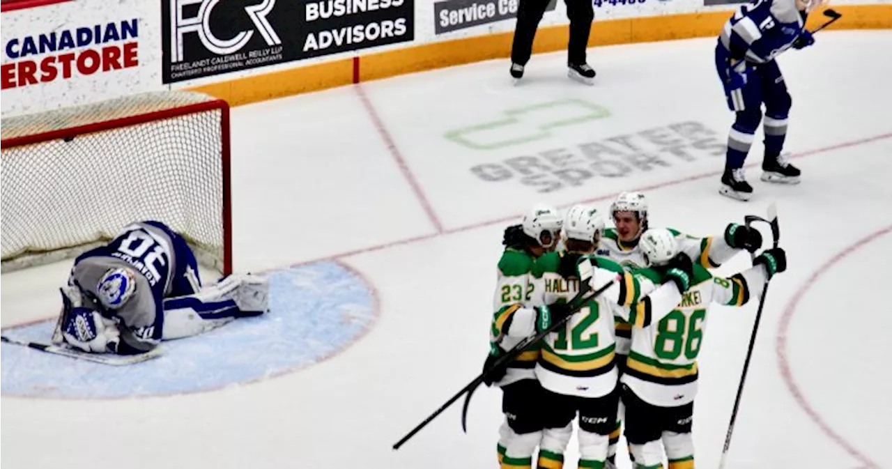 Evan Van Gorp scores twice in London Knights win over the Wolves