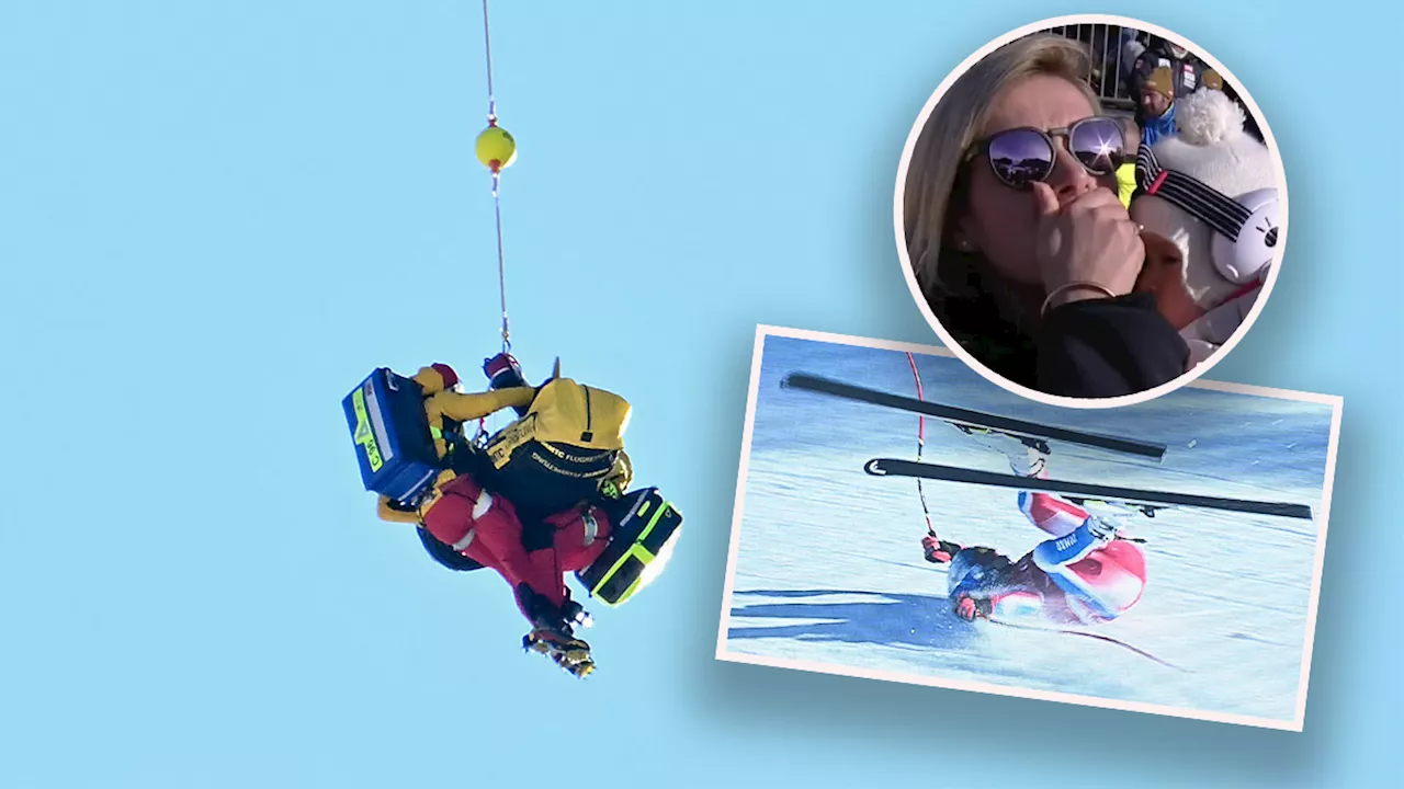  Bittere Tränen! Frau sah Sturz von Ski-Star im Ziel