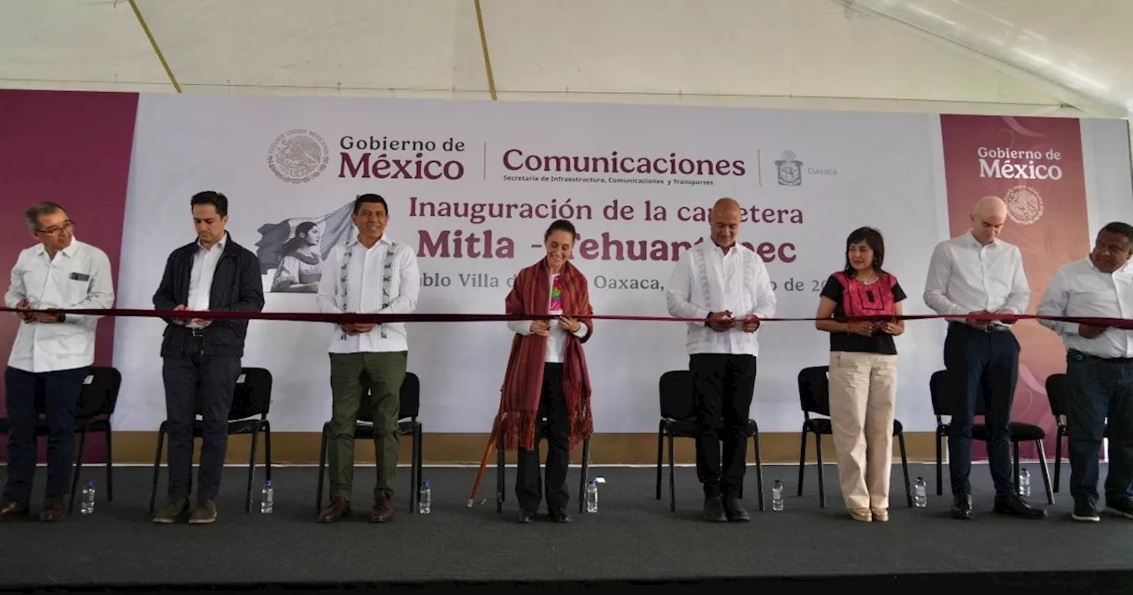 Sheinbaum inaugura la carretera Mitla-Tehuantepec que beneficia a 1.4 millones de personas