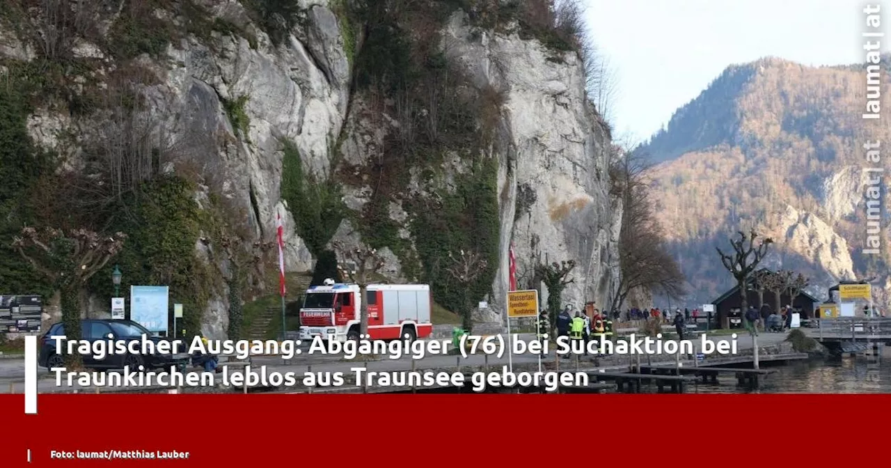 Suchaktion am Traunsee: Vermisster Mann tot geborgen