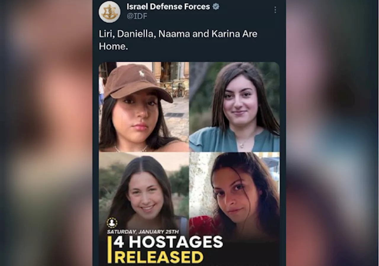 Hamas Releases Four Female Hostages in Second Hostages-For-Terrorists Swap